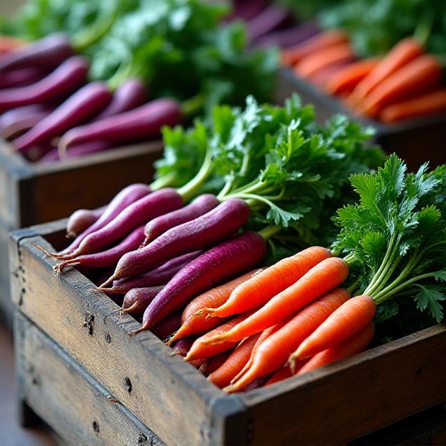 Locally sourced vegetables from a New York state farm